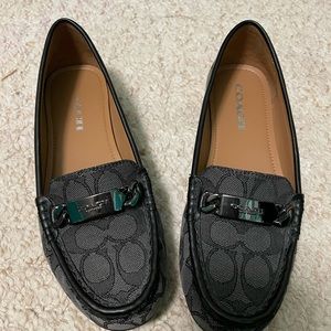 Black COACH slip on shoes